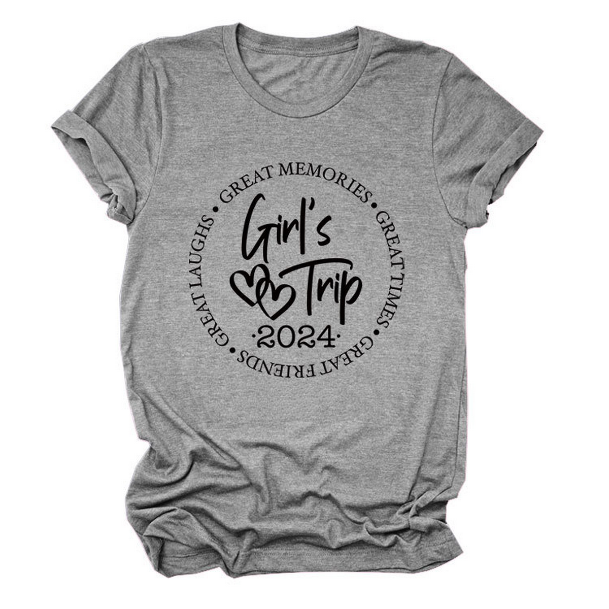 Wome Casual Crew Neck T-Shirt, Loose Fit_Cwtts1471