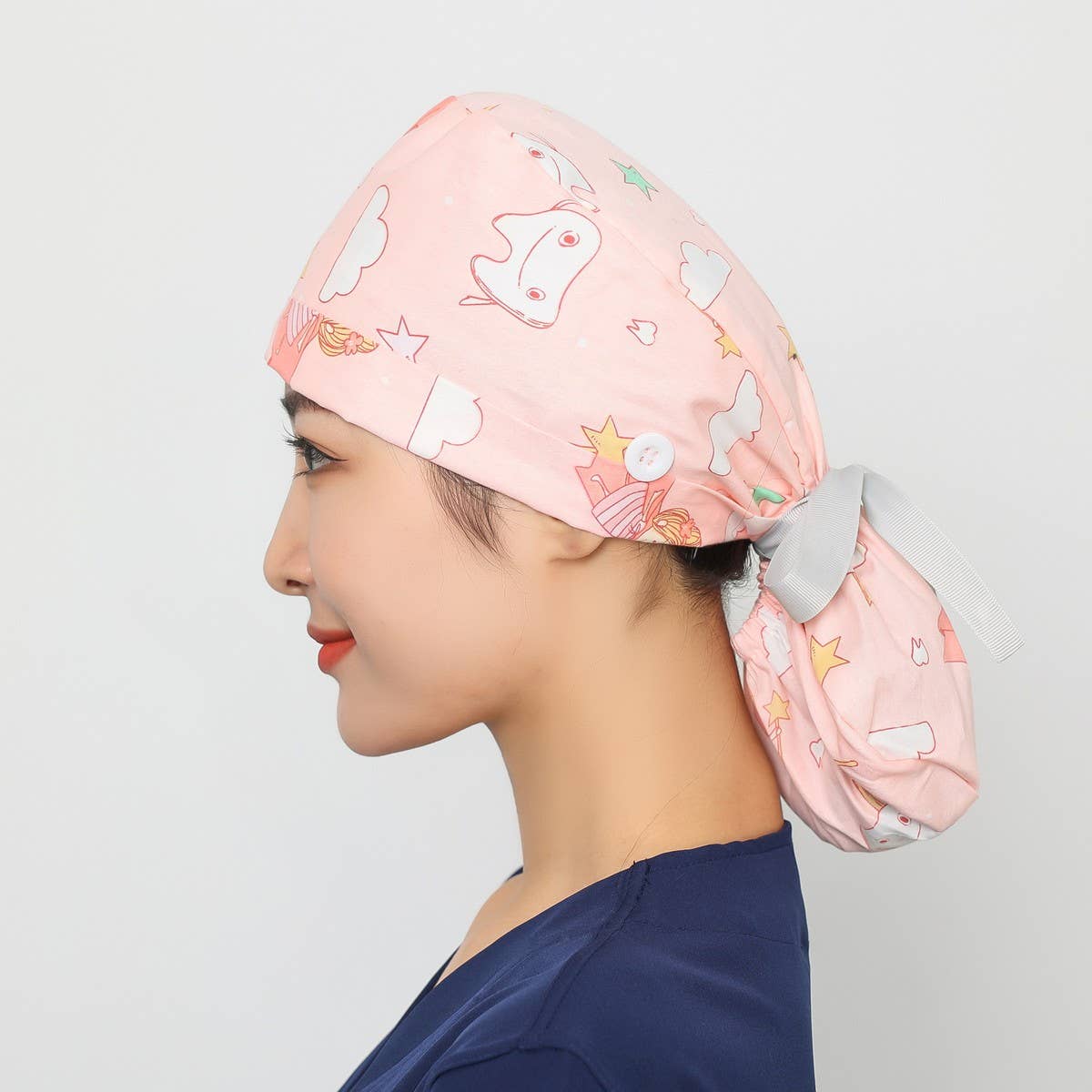 Long Hair Style Baotou Hat Frosted Work Hat_Cwah3385