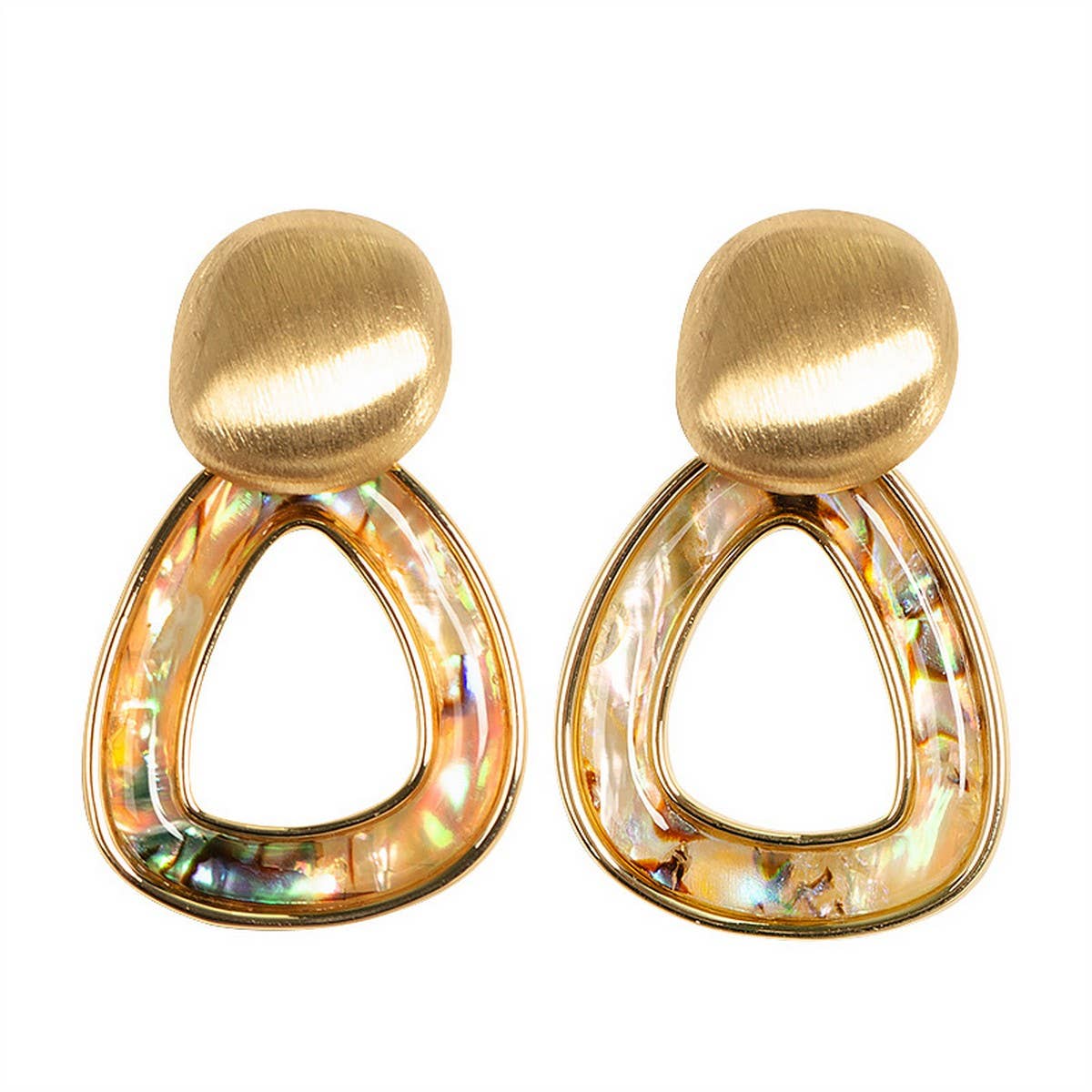 PERSONALIZED HOLLOW COLORFUL ABALONE EARRINGS_CWMM4322