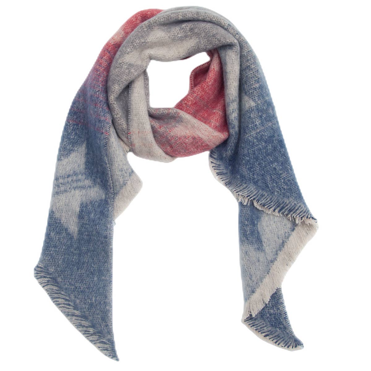 DIAMOND PATTERN SCARF CHUNKY LOOP YARN WINTER WRAP_CWASC0123