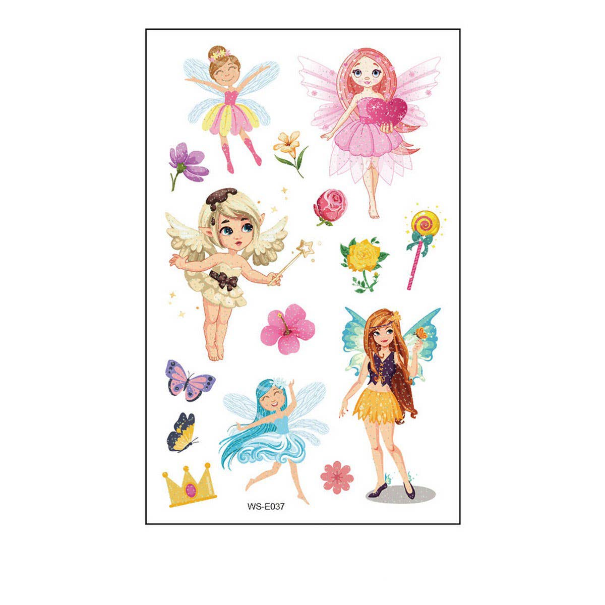 GLITTER FAIRY TATTOOS PRINCESS WATERPROOF SET_CWMM8381