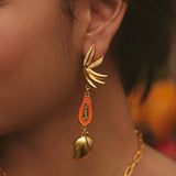 Tropical Fruit Earrings Stainless Steel Elegant