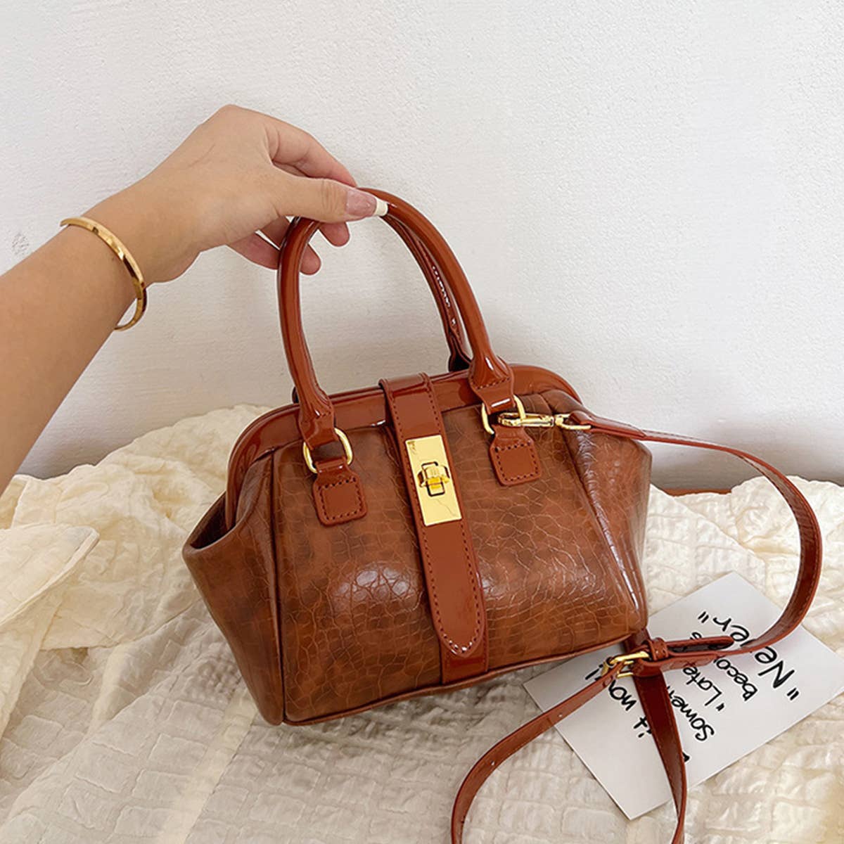 2024 NEW STONE PATTERN EXQUISITE SHOULDER BAG_CWAB3329