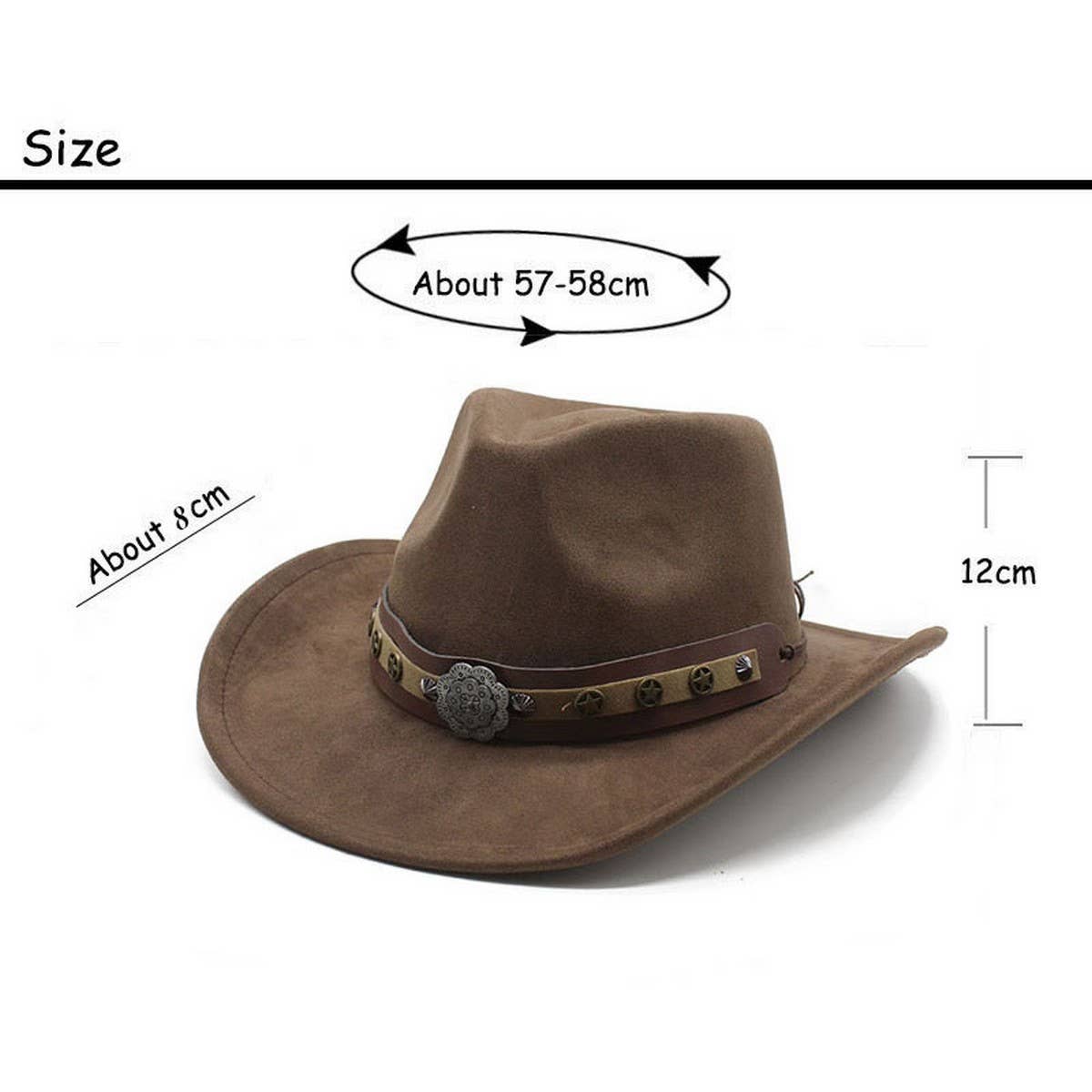 SUEDE MENS GENTLEMAN HAT TRAVEL ETHNIC STYLE HAT_CWAH2511