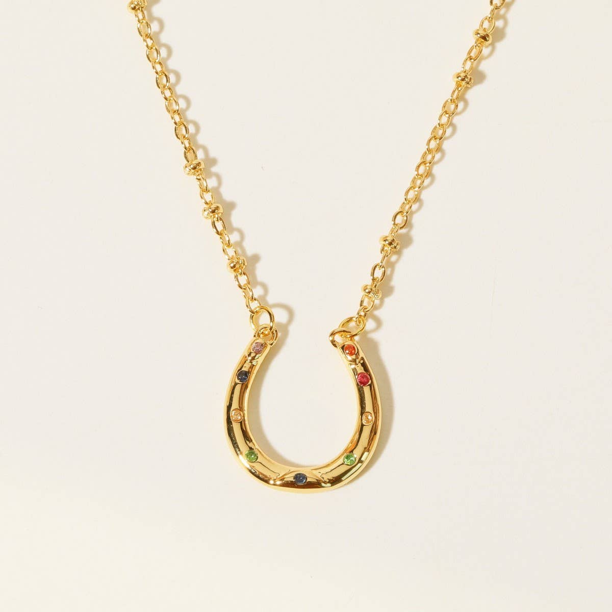 Womens Irregular Horseshoe U-Shaped Necklace_Cwmm5304