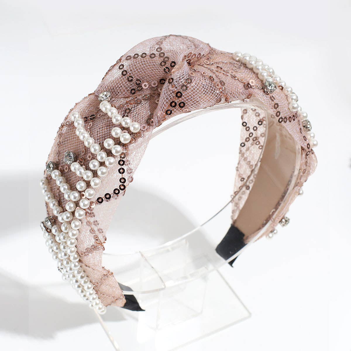 HIGH HEAD PRESSURE MESH KNOTTED HEADBAND_CWAHA2313
