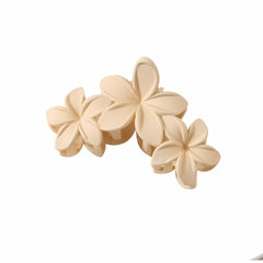 Cwaha07445_3 Flowers Matte Petal Hair Claw Clip For Women