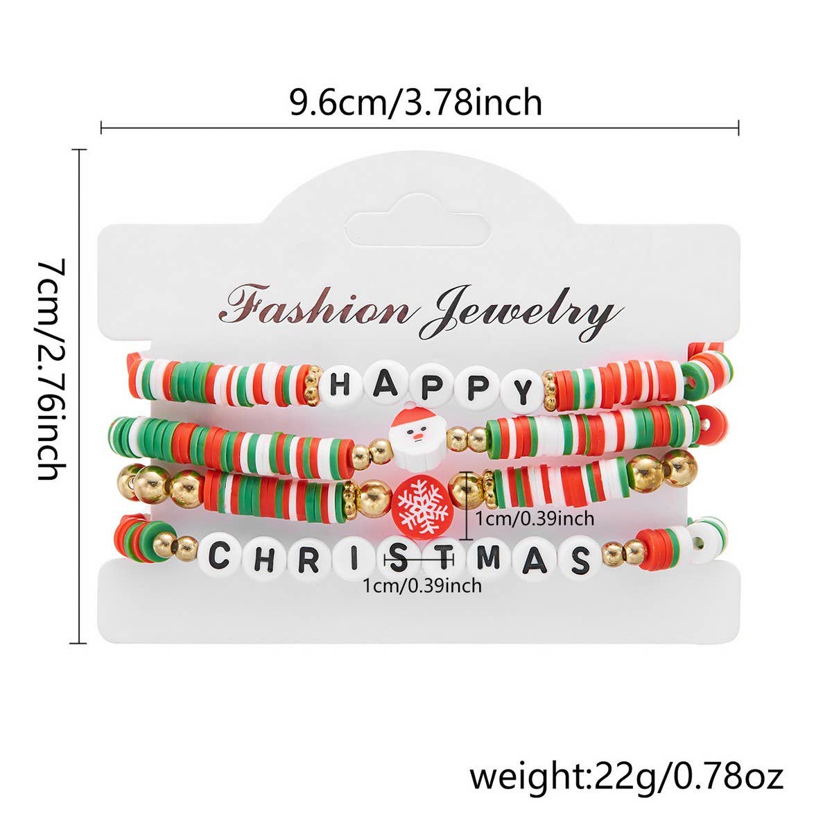 Cwaje2519_Christmas Combination Beaded Bracelet
