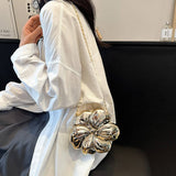 FLOWER GOLD PRESSED BAG BANQUET BAG CLUTCH_CWAB3259