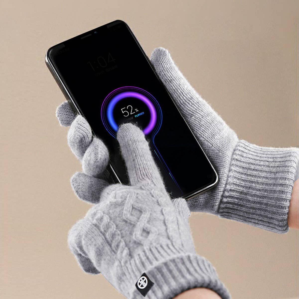 Winter Cycling Wool Twist Touch Screen Gloves_Cwag0391