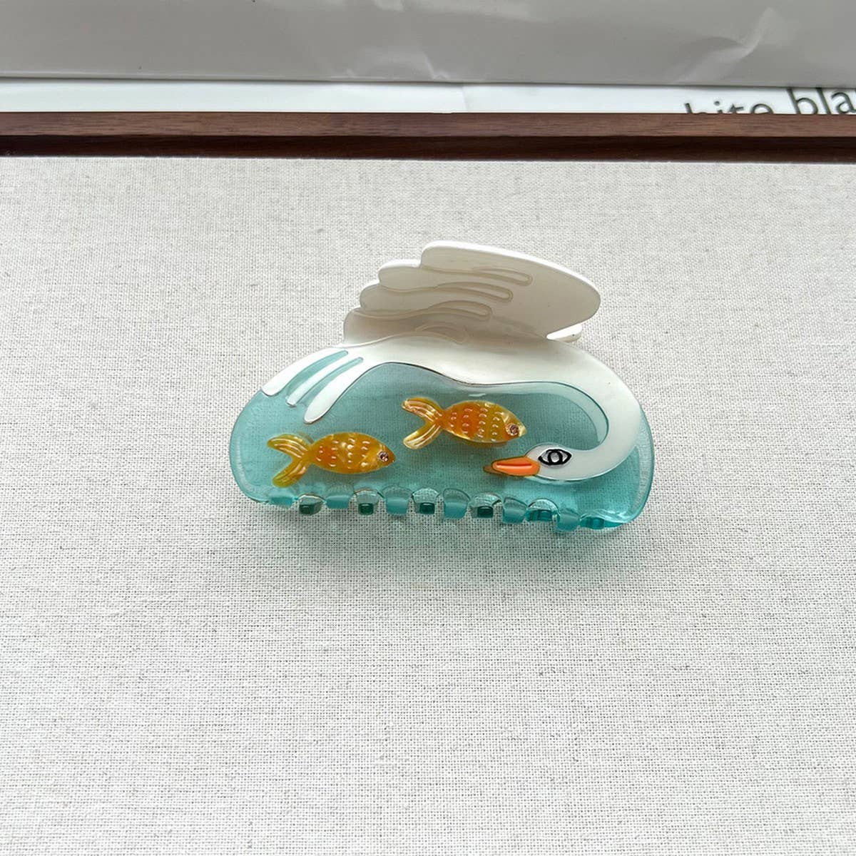 SWAN STAR ACETATE HAIR CLIPS WITH GODDESS DESIGN_CWAHA5715