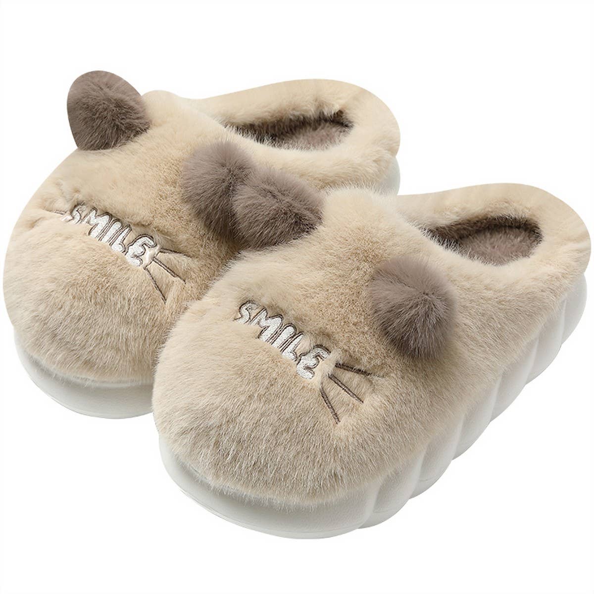 CUTE CAT ANIMAL WARM HOUSE SLIPPERS FUZZY SLIPPER_CWSHS0311