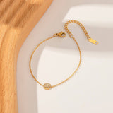 DELICATE 18K GOLD TITANIUM ZIRCON SQUARE PENDANT_CWAJE4773