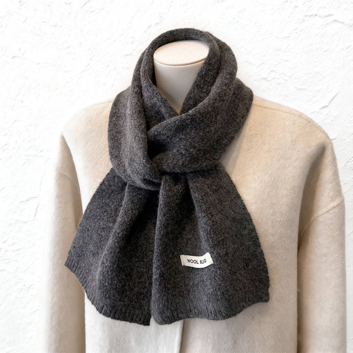 Solid Knit Scarf Soft Warm Winter Shawl_Cwasc03456