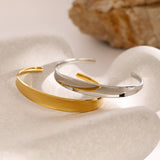 18K GOLD CONCAVE POLISHED OPEN CUFF BRACELET_CWAJE4798