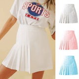 Versatile Solid Color Pleated Short Skirt_Cwbss0421