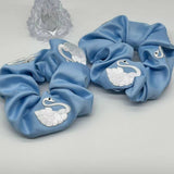Vintage White Swan Embroidered Satin Hairband