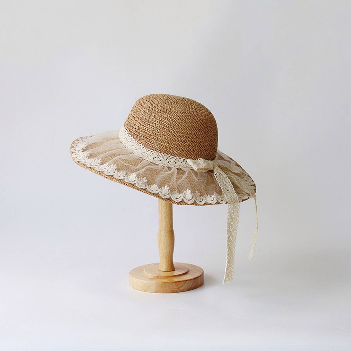SUMMER HAND WOVEN LACE STRAW HAT FOR WOMEN_CWAH3508