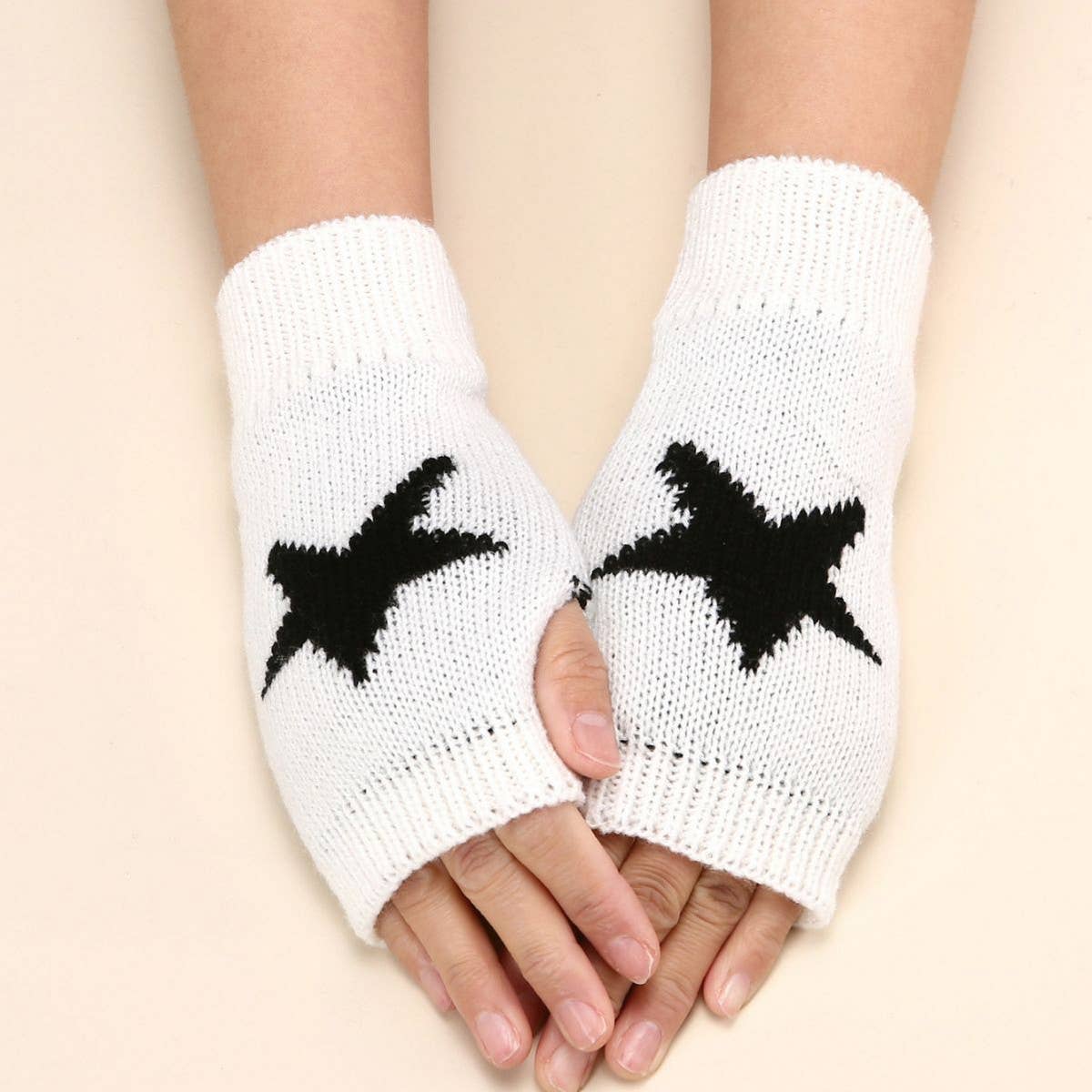 ACRYLIC STAR ARM SLEEVES WARM FINGERLESS DESIGN_CWAG0085