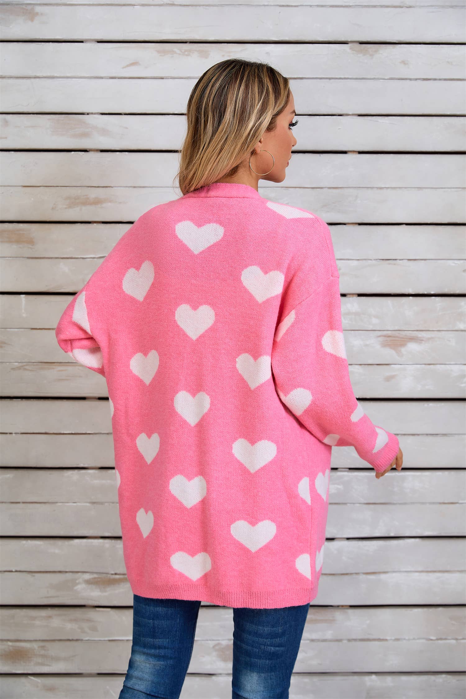 Valentines Day Color Contrast Love Cardigan
