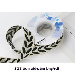 LEAF EMBROIDERY RIBBON EDGING RIBBON RIBBON_CWMM5764