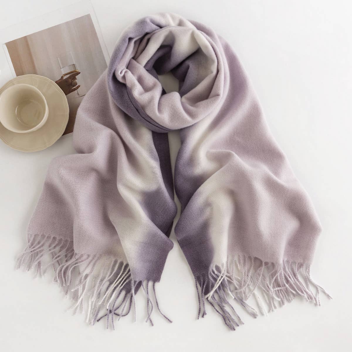CHIC CASHMERE FEEL SCARF FAUX WOOL WINTER SHAWL_CWASC0435