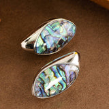 FASHIONABLE COLORFUL ABALONE EARRINGS WITH PEARLS_CWMM4303