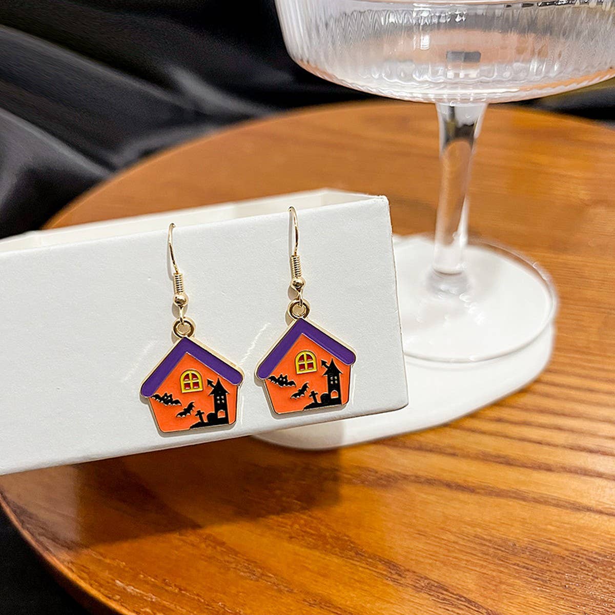 HALLOWEEN PUMPKIN HEAD DEVIL EARRINGS_CWAJE1865