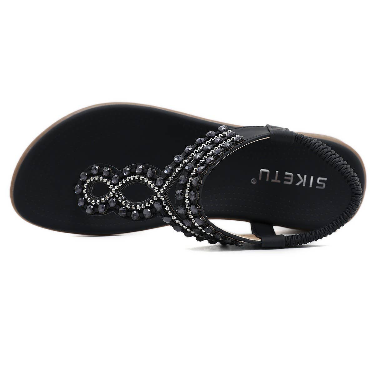CRYSTAL BEADED DECORATIVE PINCH TOE SANDALS_CWSHS0507