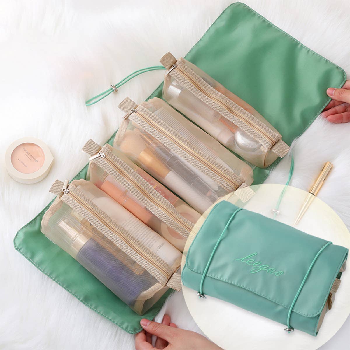 Foldable Portable Makeup Organizer For Travel_Cwab0551