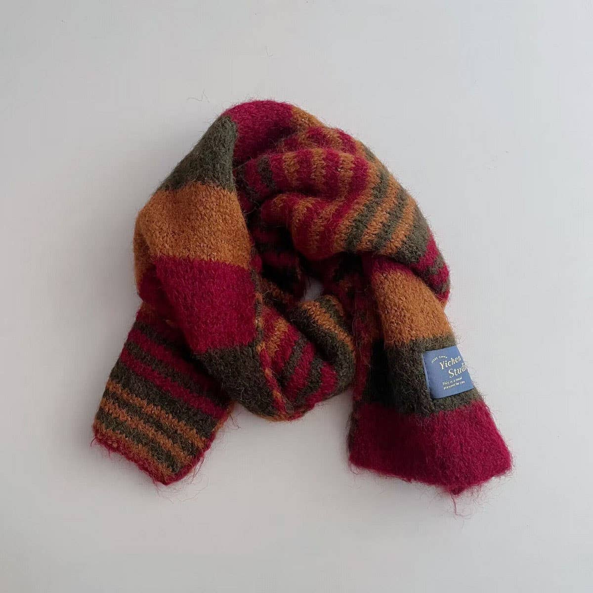 RAINBOW STRIPE KNIT SCARF FOR KIDS WINTER SCARF_CWASC2109