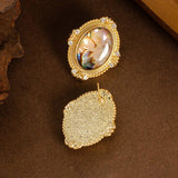 COLORFUL ABALONE EARRINGS WITH DIAMONDS AND ZIRCON_CWMM4353