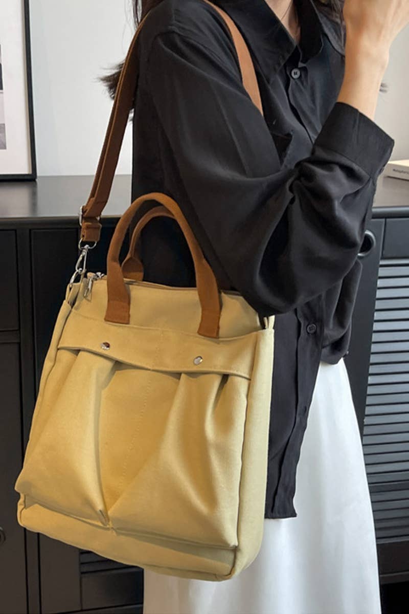 Wrinkled Pocket Large Canvas Messenger Bag_Cuab0100