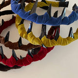 Velvet Non Slip Headband High Top Hair Hoop_Cwaha07863