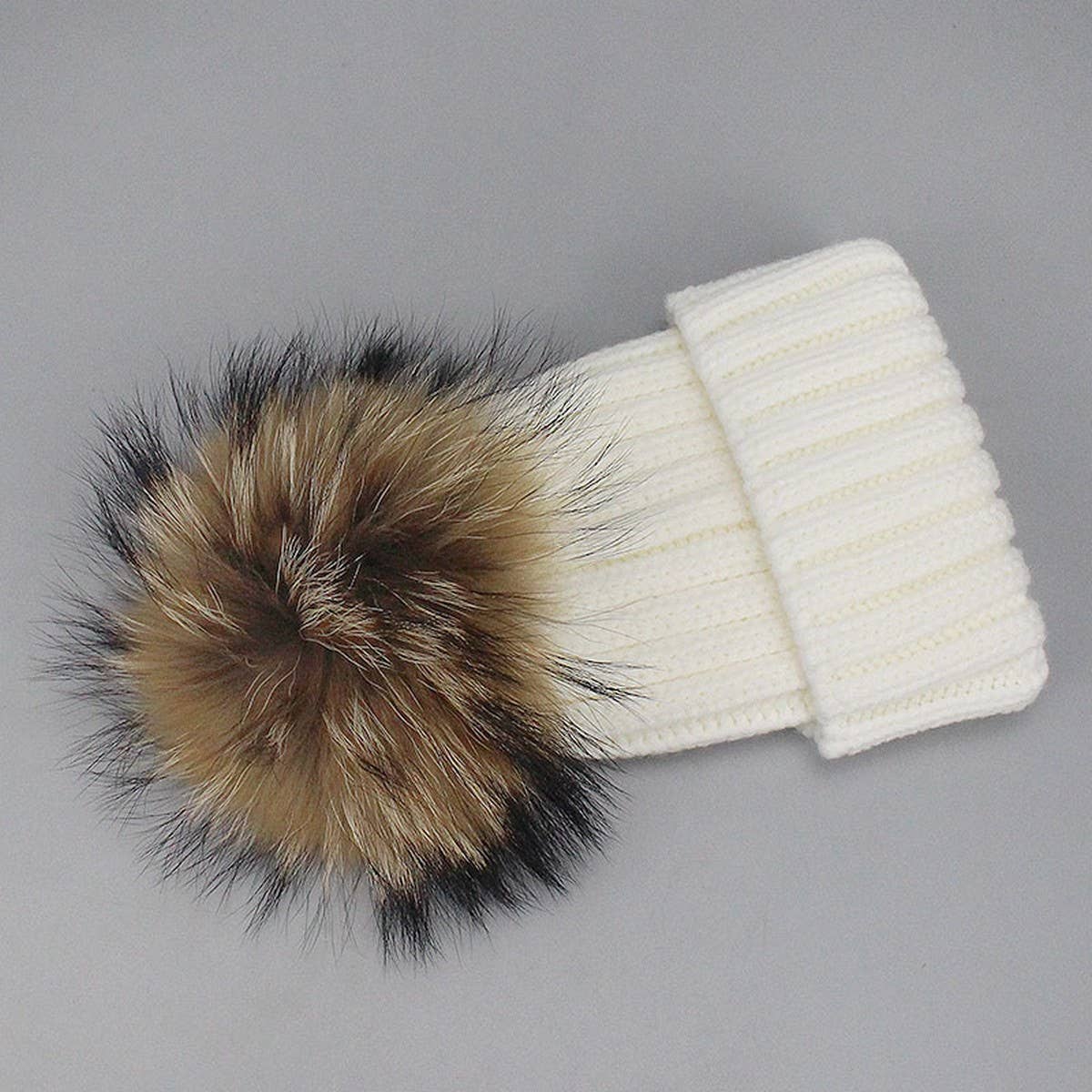 Unisex Knit Beanie Hat With Pom For Winter_Cwah05051