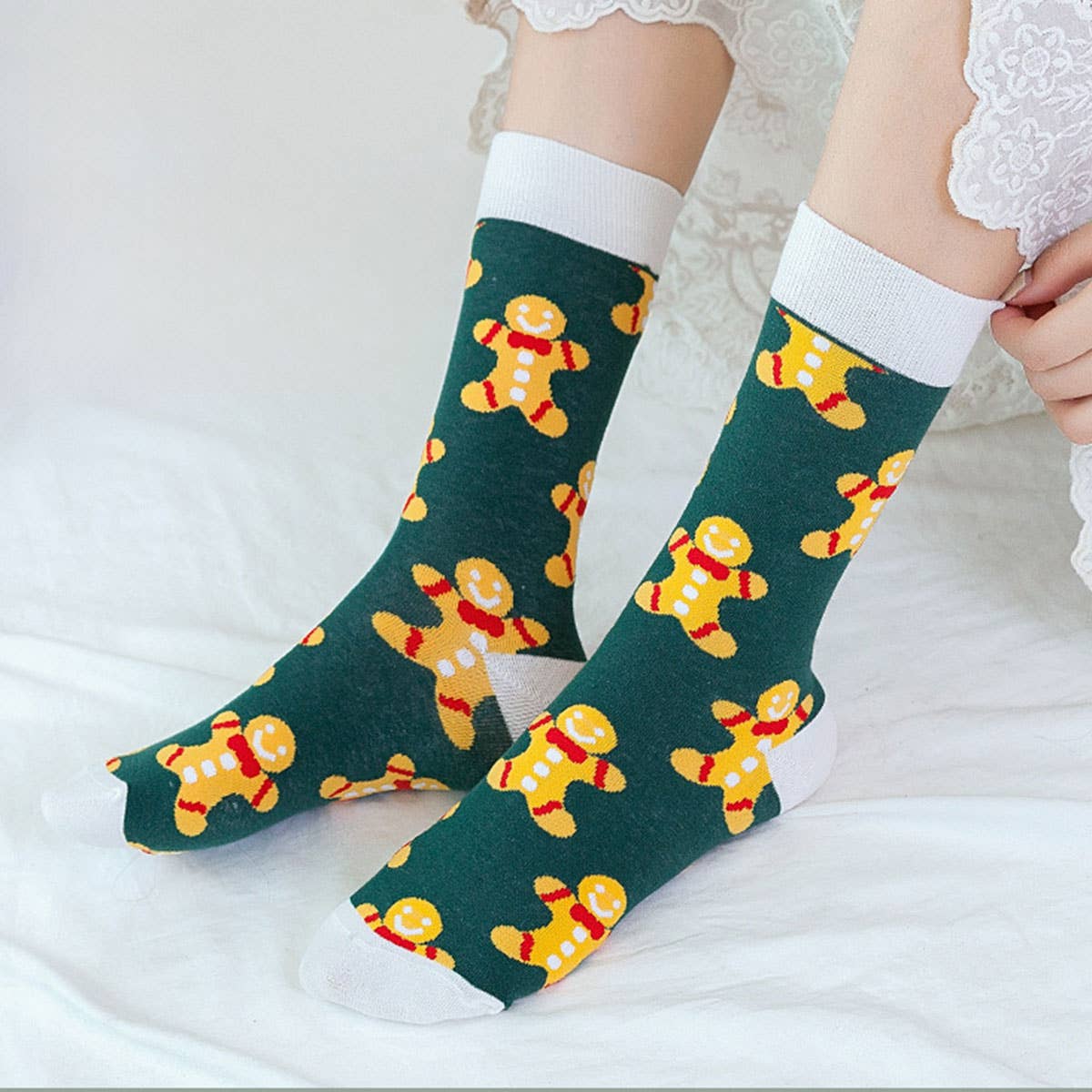 CHRISTMAS PATTERN CREW SOCKS_CWMS0202
