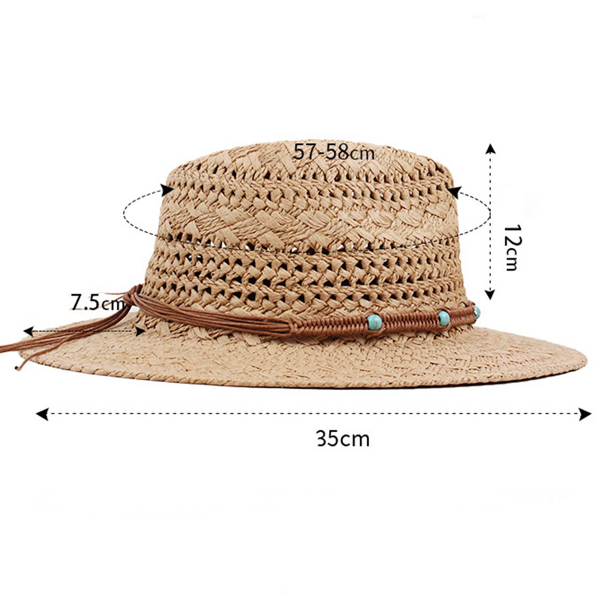 NEW SUNSHADE HAND KNITTED PANAMA HAT_CWAH1194