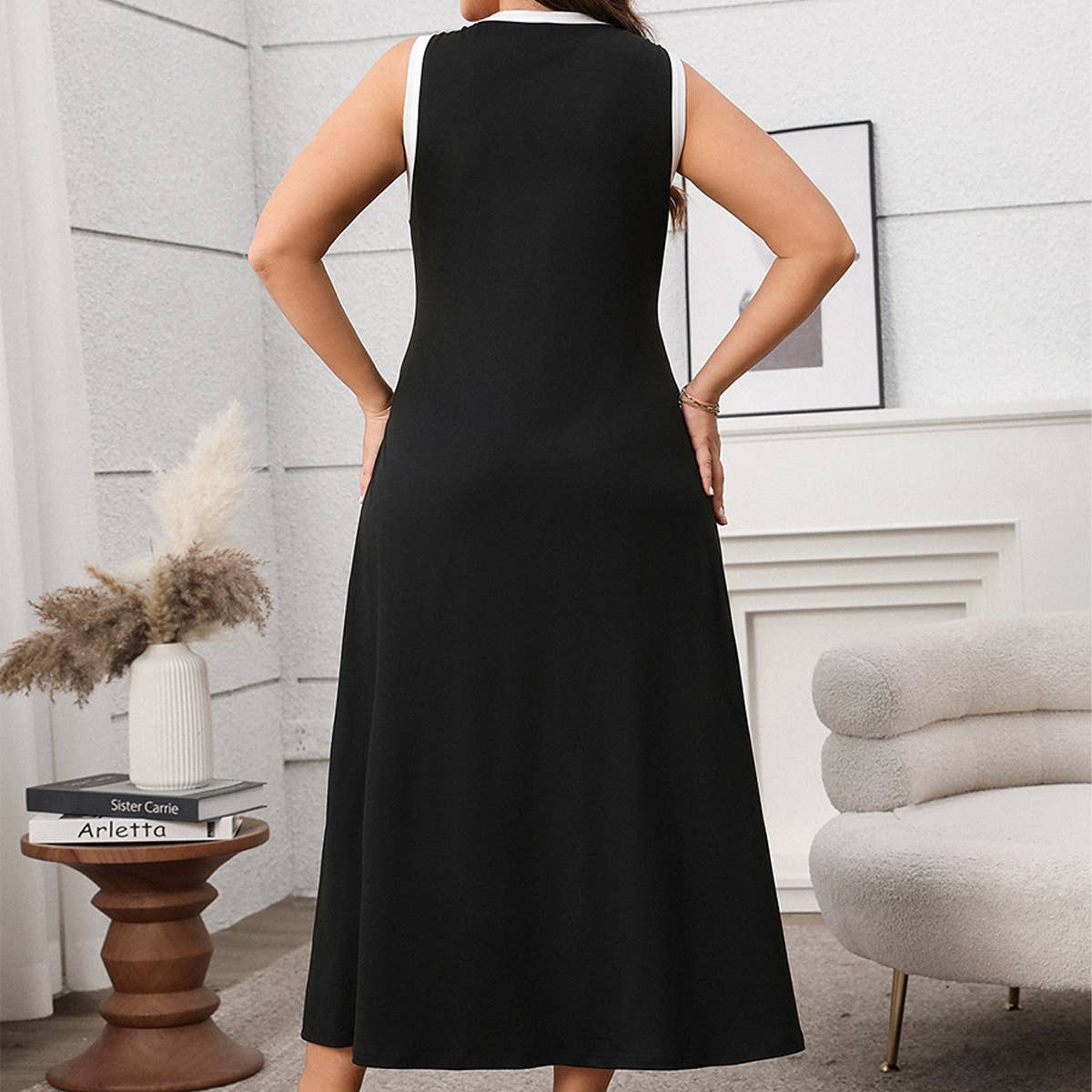 ELEGANT SPAGHETTI STRAP WAIST DRESS FOR SUMMER_CWDSD8487