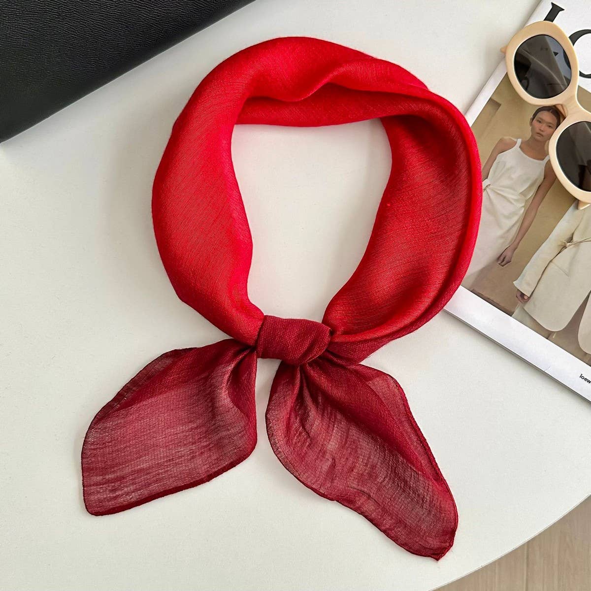 Silk Square Scarf Gradient Wrap Autumn Winter_Cwasc03022