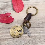 HAND WOVEN VINTAGE LEATHER KEYCHAIN_CWMM4788