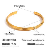 18K GOLD SMOOTH OPEN CUFF IN STAINLESS STEEL_CWAJE4785