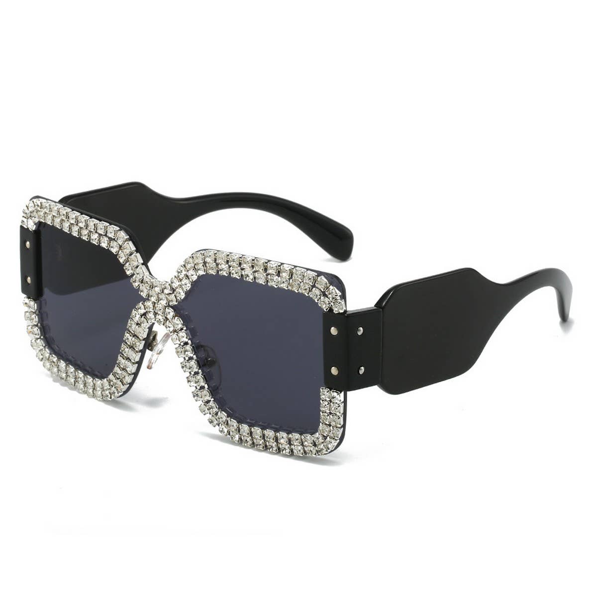FRAMELESS ONE PIECE DOUBLE ROW DIAMOND SUNGLASSES_CWASG0766