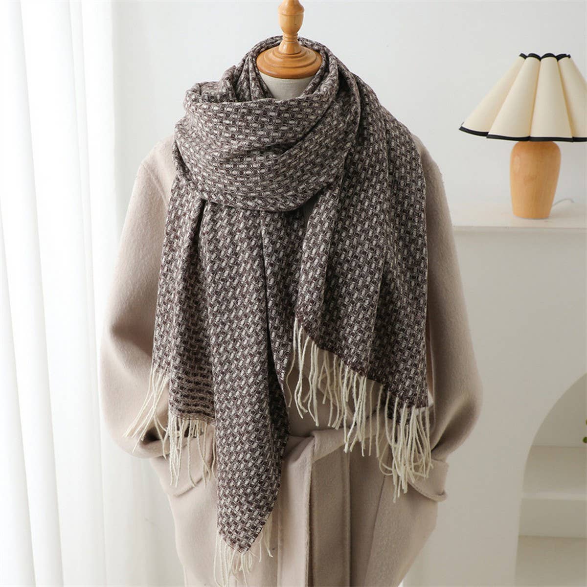 ELEGANT THICK KNIT SHAWL SCARF FOR WOMEN_CWASC2745