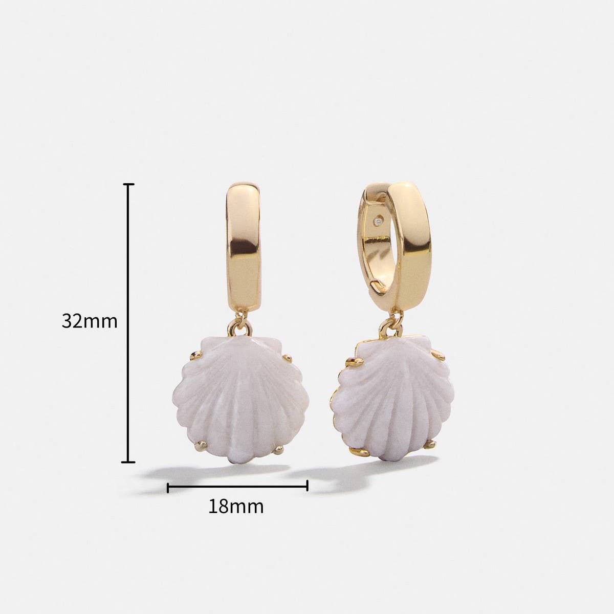 Trendy Summer Ocean Shell Earrings Stainless Steel