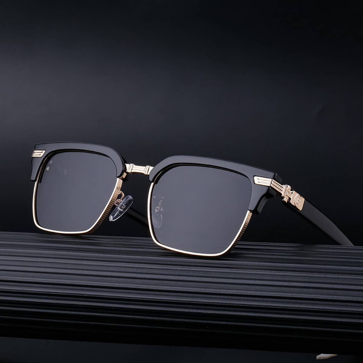 Vintage Polarized Eyebrow Frame Sunglasses_Cwasg0612
