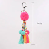 BOHEMIAN TASSEL WOMENS BAG PENDANT KEYCHAIN_CWMM3560
