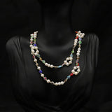 Womens Natural Freshwater Pearl Necklace