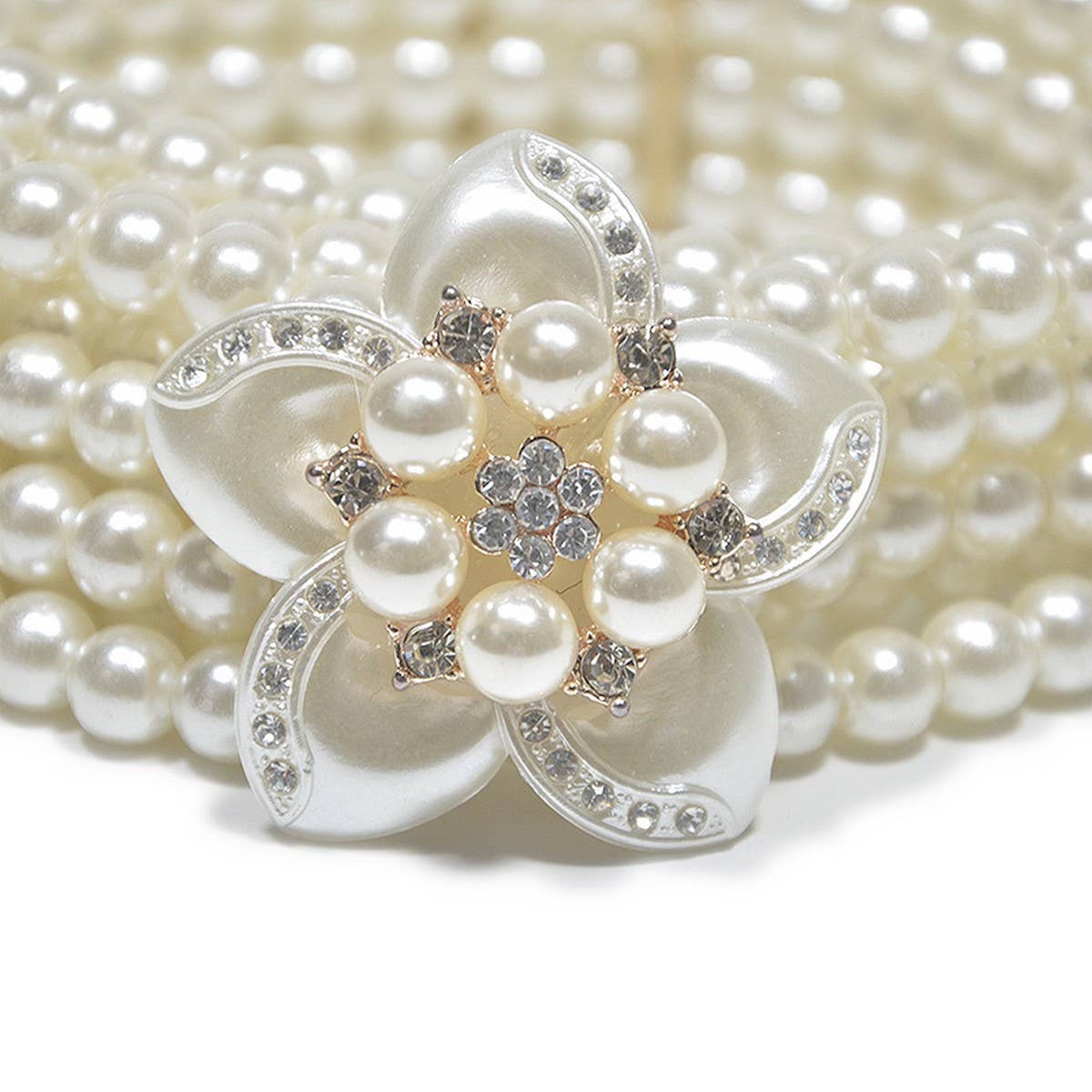 Women'S Pearl Star Buckle Elastic Belt_Cwabe0520