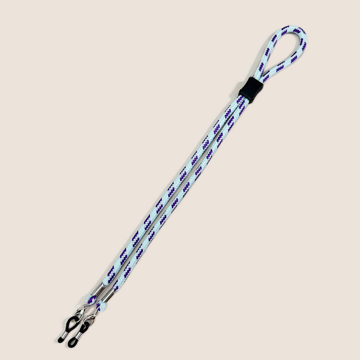 COLORFUL DUAL COLOR BLOCK BRAIDED GLASSES LANYARD_CWMM1157