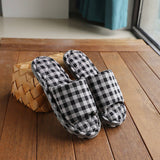 PLAID COTTON SLIPPERS FOR COUPLES NON SLIP_CWSHF0175